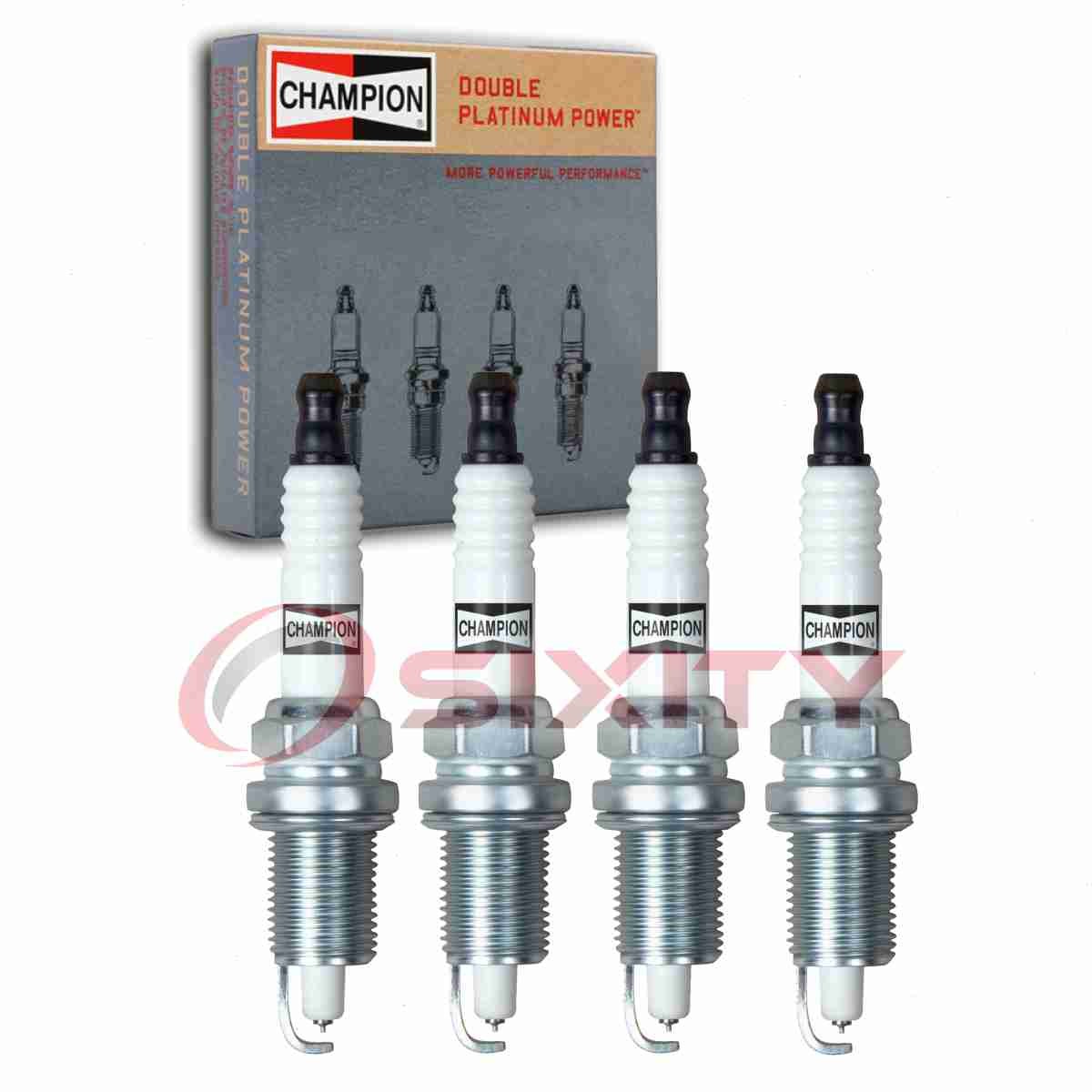 4 pc Champion Double Platinum Spark Plugs for 1984 American Motors Eagle pv