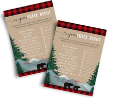 Baby Shower Games for Boys Guess The Price is Right Cards Fun Party Activity