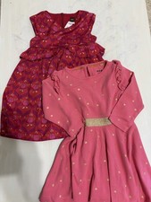 Girls Sz 3T Dresses (2) Boden Tea collection Gold Pink Stars Pink Floral Cotton