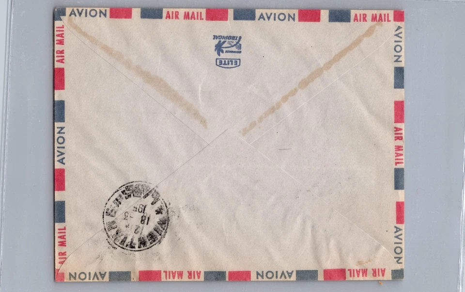 1957 Cambodia Airmail FFC First Flight Cover to Vietnam Laos - Image 2 of 2