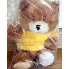 NOS Anico Intl Teddy Bear Plush 8" Brown Stuffed Animal Toy With Shirt See Pic.