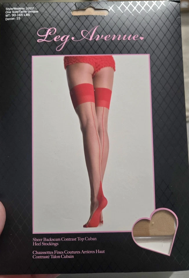 4 Новый в коробке чулочно-носочных изделий бедра высоты красный натуральный латекс винил черный  - Изображение 4 из 4