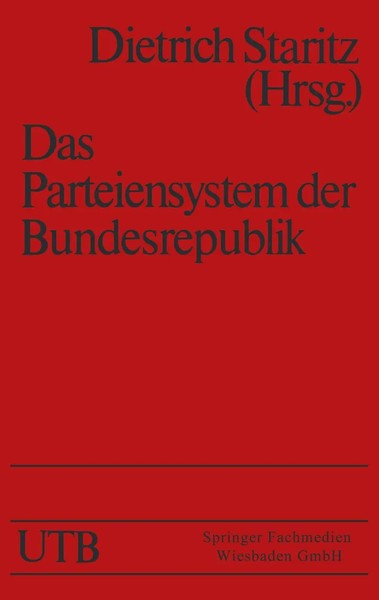 Das Parteiensystem Der Bundesrepublik Geschichte - Entstehung - Entwicklung Buch-image