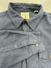 RedHead Brand Co Shirt Mens XL Navy Long Sleeve Button Front Two Chest Pockets