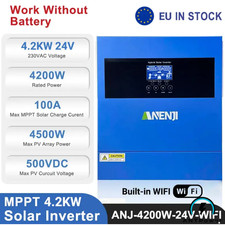 4200W Hybrid Solar Wechselrichter 100A MPPT Charger 24V 220V 500V Inverter WIFI
