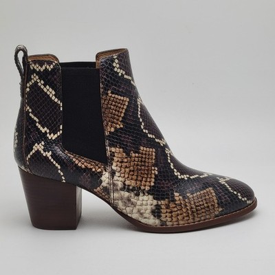 Madewell The Regan Boot in Snake Embossed Leather Ankle Boot
