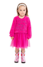 Strawberry Shortcake NEW  Toddler Girls Eyelash Knit Tutu Dress size 18M Fuschia