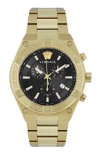 Versace Mens  Gold 46mm Bracelet Fashion Watch