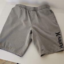 Hurley Boys Athletic Shorts Gray Size 14/16 Elastic Waist