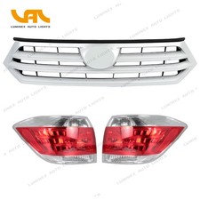 Front Bumper Grille Silver For 2011 2012 2013 Toyota Highlander Tail Light Lhrh Front Bumper Grille Silver For 2011 2012 2013 Toyota Highlander Tail Light Lhrh