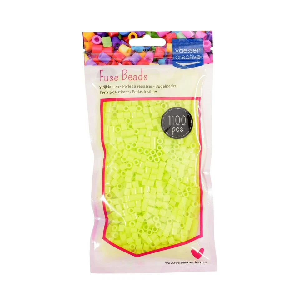 5009-030 Bügelperlen Neon Gelb 1100 Stück Steckperlen zum Basteln mit Kindern... - Bild 2 von 4