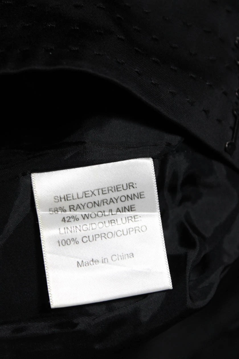 Tory Burch pantaloni eleganti donna neri misto lana vita alta plissettati taglia 4