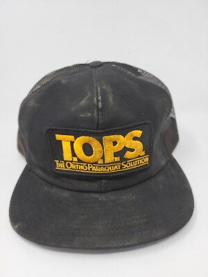 T.O.P.S. Ortho Paraquat Solution Patch Black w/Mesh Snapback Hat Cap USA Made