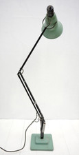 VINTAGE HERBERT TERRY - 1930's Early perforated shade anglepoise 1227 lamp green