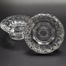 Vintage Bolsius Glass/Crystal Candle Holder Votive Pillar Taper And Tea light