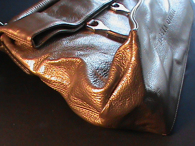 PLINIO VISONA Italy taupe genuine leather shoulder bag purse