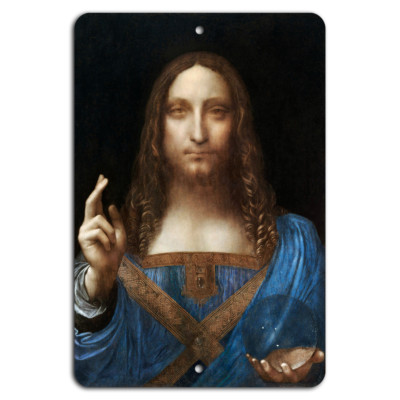 Salvator Mundi: Timeless Masterpiece on Metal