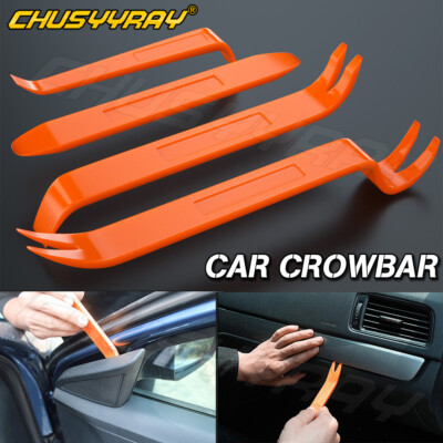 4 PCS Auto Trim Fastener Removal Tool Kit No-Scratch Pry for Car Door Clip