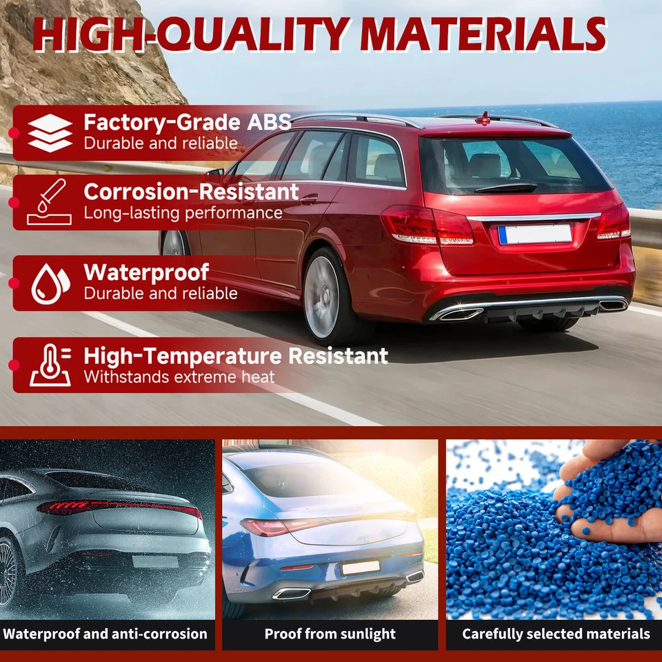 For Toyota Camry 83-2025 Gloss Car Rear Diffuser Bumper Lower Valance Lip 6 Fins Foto 3 de 4