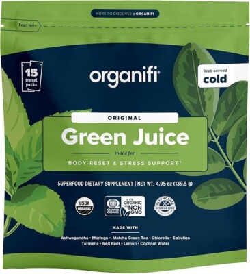 Organifi Green Juice Superfood 30-Day Supply - New Packaging, Exp 2026