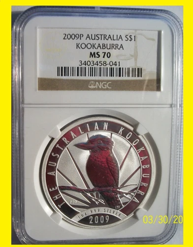 2009 Australian Silver Kookaburra 1 oz — photo from the most recent tracked eBay sale