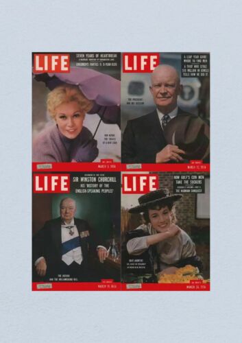 Life Magazine Lot of 4 Full Month of March 1956 5, 12, 19, 26 Civil Rights Era - 第 1/1 張圖片