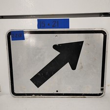 Authentic Real Traffic Road Street Sign 45 Degree Arrow Right 21" X 15" 12-218