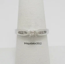1/5CT Natural Diamond Engagement Anniversary Wedding Ring Band 10K White Gold