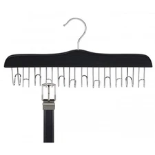 Only Hangers Black Wooden Multi Belt Hanger