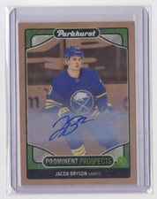 2021-22 PARKHURST PROMINENT PROSPECTS AUTO PARALLEL JACOB BRYSON #PP6 SABERS