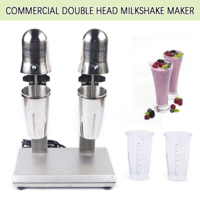 Commercial Stainless Steel Double Head Milk Shake Machine Drink Milk Mixer 560W