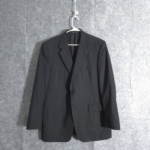 Canali Pure Wool Suit Jacket Blazer Men's 54R Black Italy Proposta Houndstooth