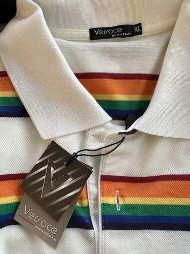 Vèrsace Poloshirt Herren schwarz XL Farbe Streifen selten - Bild 4 von 5