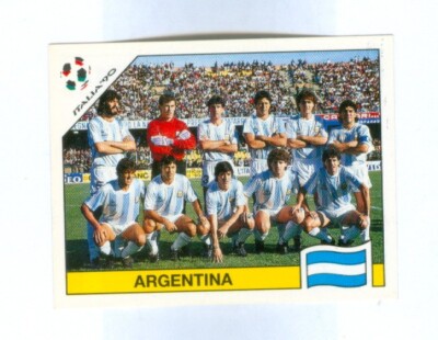 Autocollant Panini ARGENTINA TEAM - MARADONA - Coupe Du Monde Italia 90 - Occasion