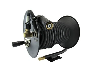 TECHKAR High Pressure Hose Reel 30m Capacity M22M Kranzle Compatible & 30m Hose