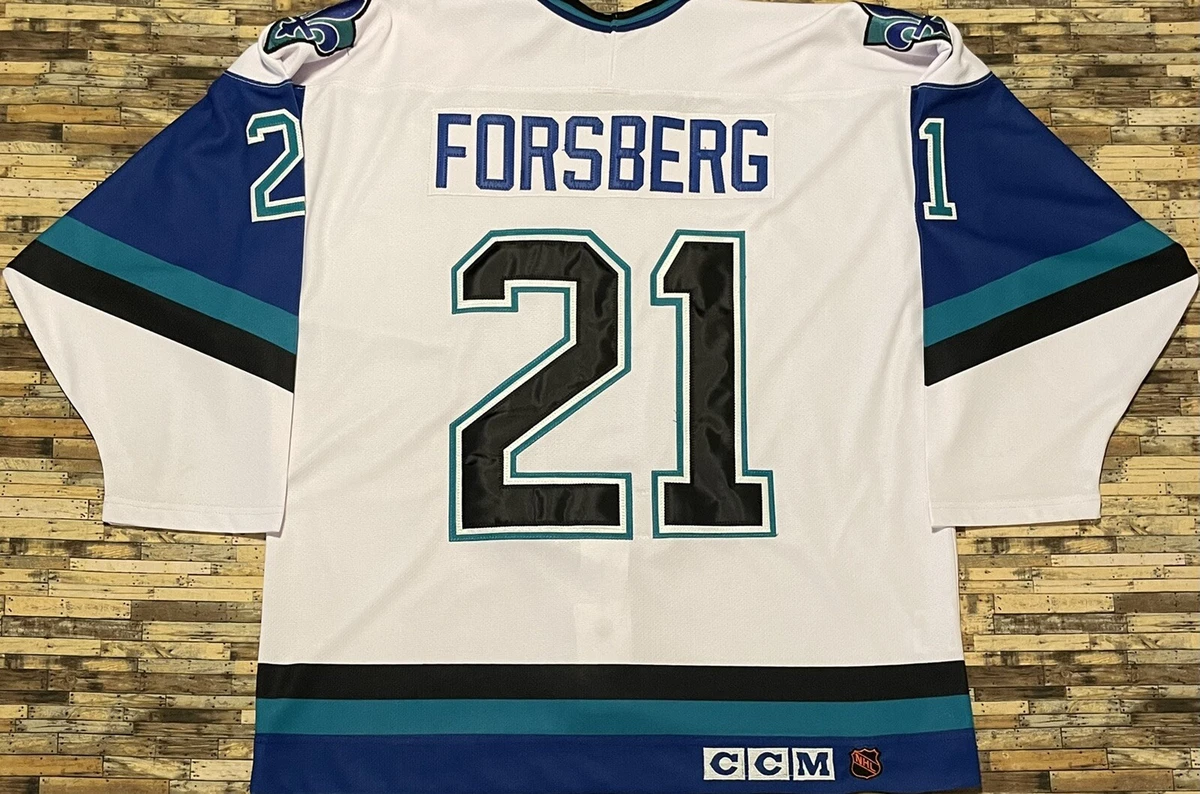 Custom Quebec Nordiques Peter Forsberg The Shelved Wolf 1995-96 Hockey  Jersey