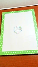 40 Sheets GREEN POLKA DOT COMPUTER SCRAPBOOKING PAPER~8.5" x 11"~NIP