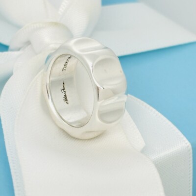 Size 4.5 Tiffany Groove Wide Ring Band by Paloma Picasso | eBay