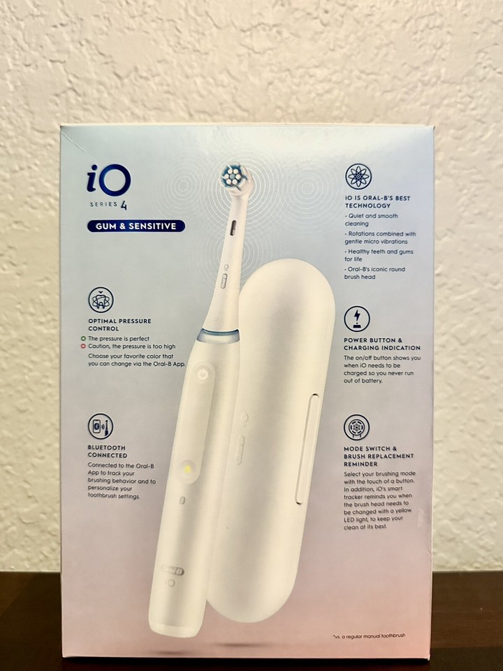 Oral-B iO Series 4 Rechargeable Toothbrush Handle Charger Case Brush ...