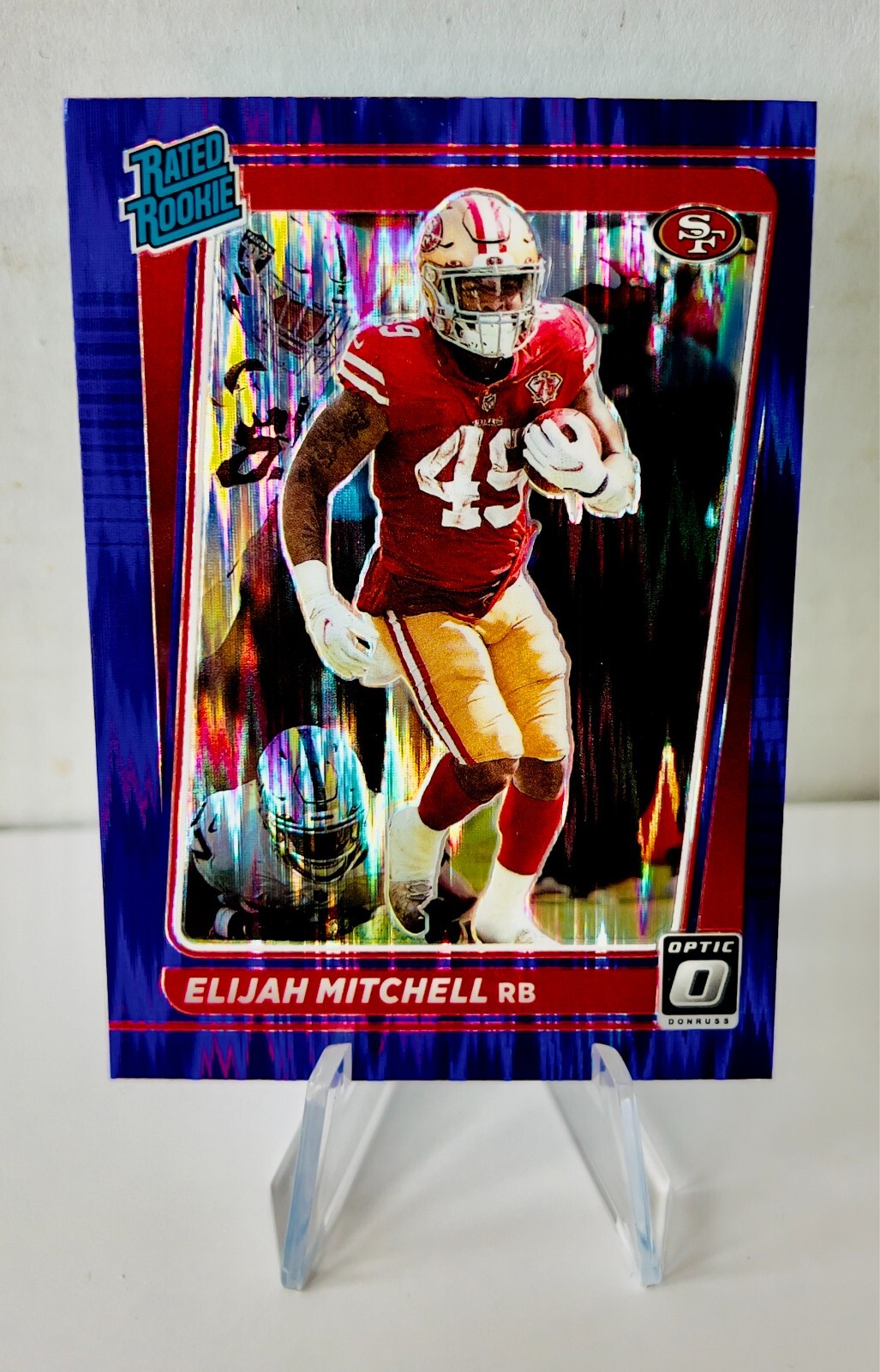 ELIJAH MITCHELL 2021 Panini Optic Football #291 Purple Shock RC SF 49ers