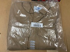NATIONAL SAFETY APPAREL C88LIMD32 Flame-Resistant Coverall,Khaki,M,HRC2