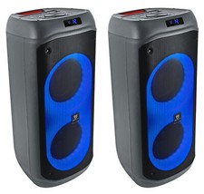  2 Rockville BASS PARTY 8 Rechargeable Party Speakers w/Bluetooth Wireless Link
