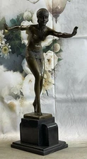 Art Deco Bronze Woman SIGNED Chiparus Museum Quality on Marble base