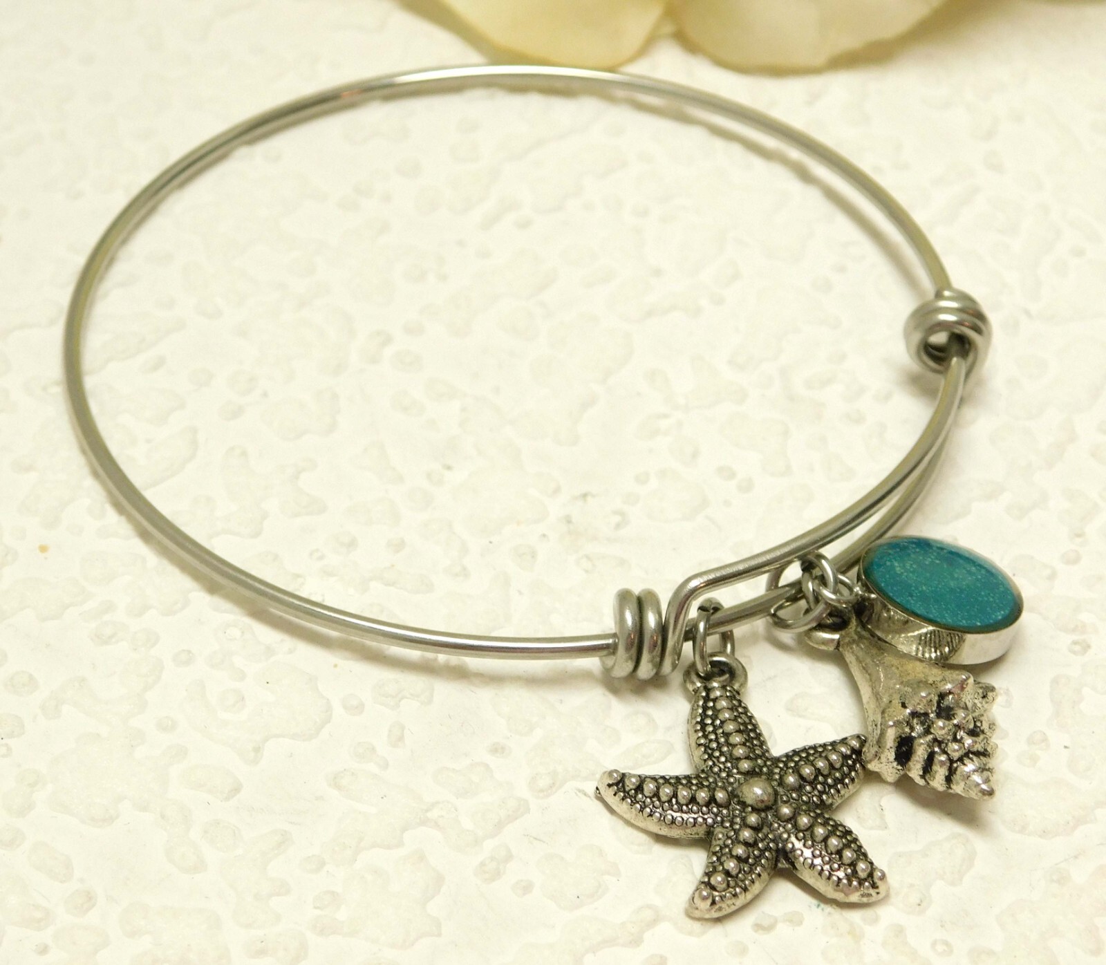 BEACH THEME ADJUSTABLE STARFISH, CONCH SHELL & OC… - image 2