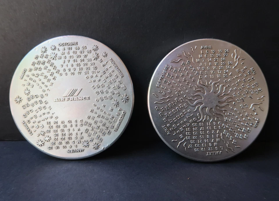 Air France Concorde Medaille Emboitable Calendrier 1982 Bronze Arthus Bertrand - Photo 2/4