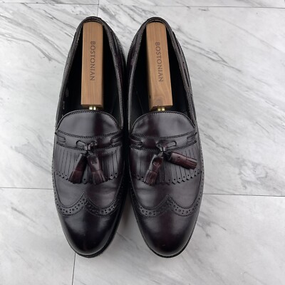 ET Wright Mens Leather Wing tip Brogue Kiltie Tassel Loafers  display picture 2