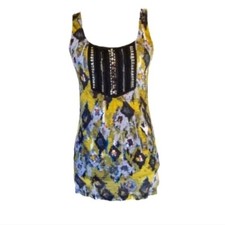 Vintage 70's Style Sequin Print Tank Top Tee