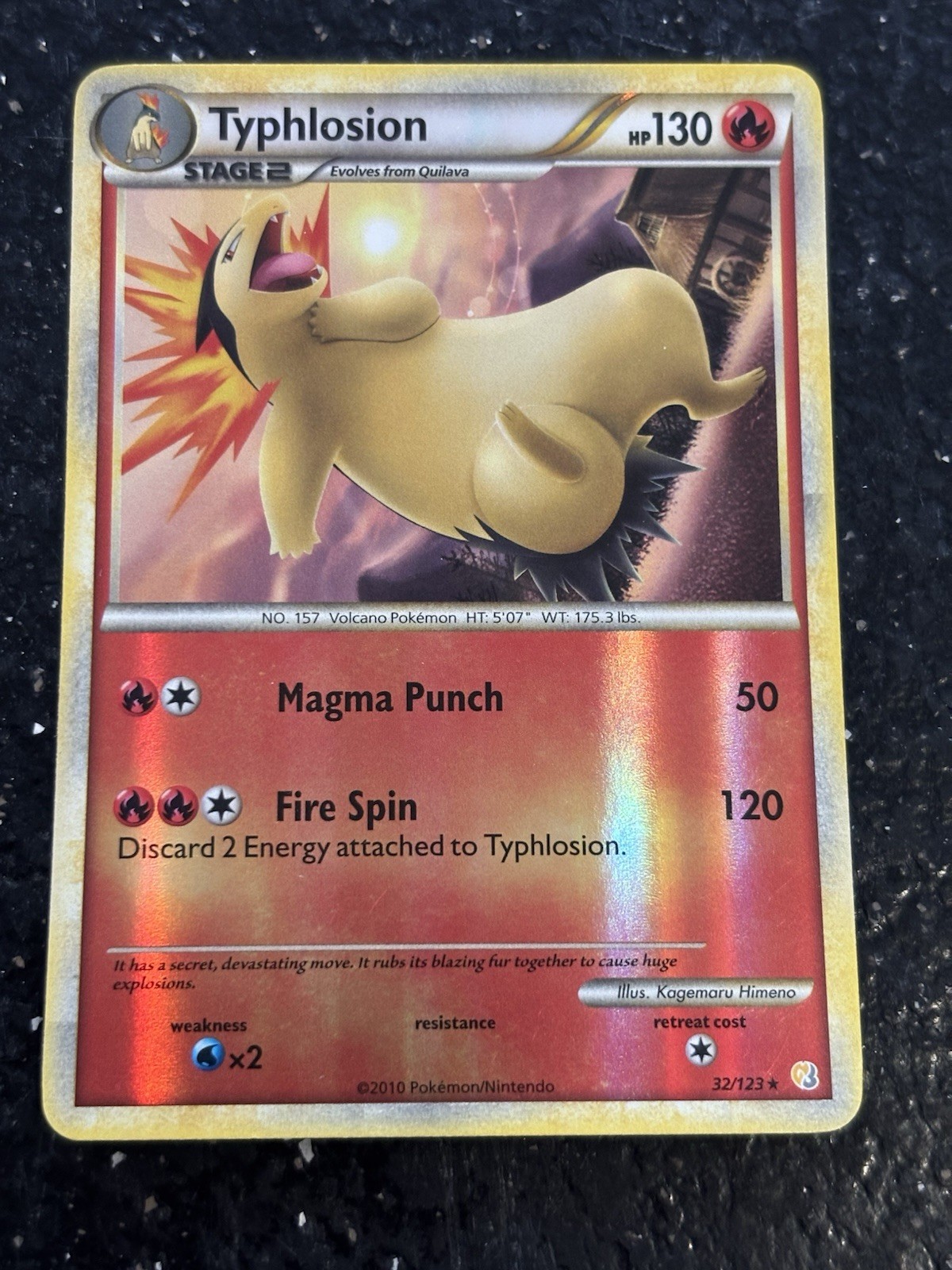 Pokemon TCG Typhlosion 32/123 Heartgold & Soulsilver Reverse Holo