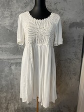 MinkPink Size Small Babydoll Dress With Crochet Bodice And Gauzy Skirt