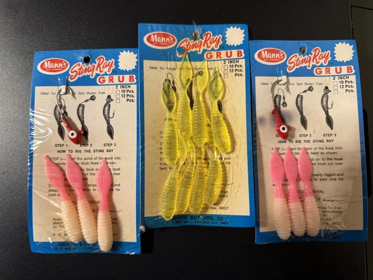 Lot De Leurres Vintage Mann's – Rattlin Rat, Buzzbait, Stingray – Pêche Eau Douce